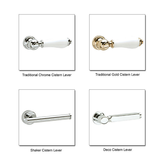Heritage - Granley Deco Close Coupled Comfort Height WC & Landscape Cistern - Various Lever Options 