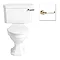 Heritage - Granley Deco Close Coupled Standard Height WC & Landscape Cistern with Traditional Gold C