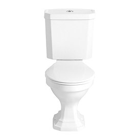 Heritage - Granley Deco Close Coupled Standard Height WC & Portrait Cistern Large Image