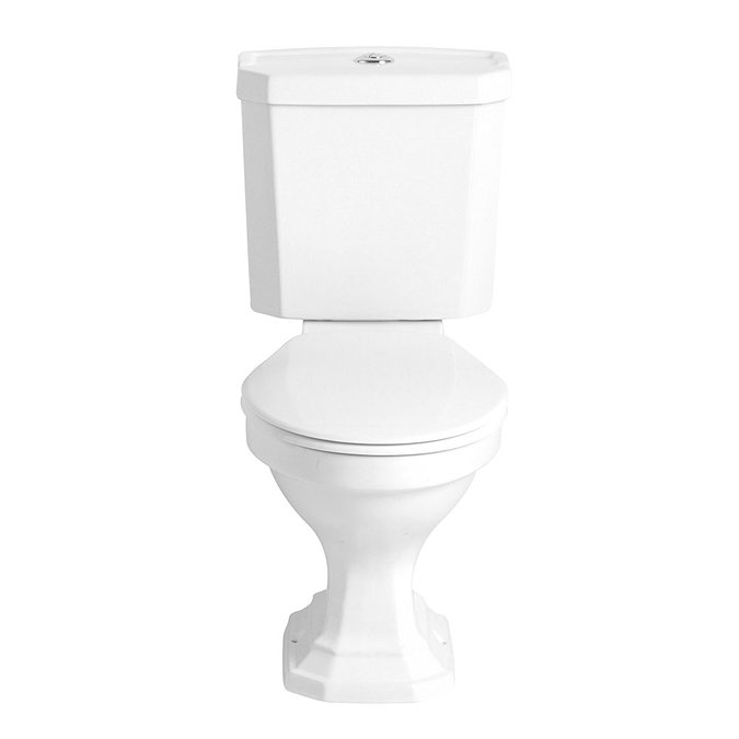 Heritage - Granley Deco Close Coupled Standard Height WC & Portrait Cistern Large Image