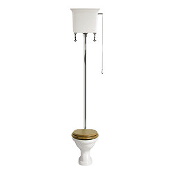 Heritage - Granley High-level WC & Chrome Flush Pack Large Image