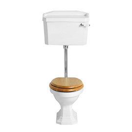 Heritage - Granley Low-level WC & Chrome Flush Pack - Various Lever Options Medium Image