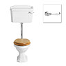 Heritage - Granley Low-level WC & Chrome Flush Pack with Traditional Chrome Cistern Lever Large Imag