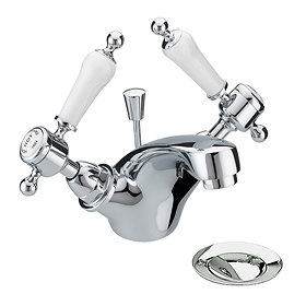 Heritage - Glastonbury Mono Basin Mixer with Pop-up Waste - Chrome - TGRC04 Large Image