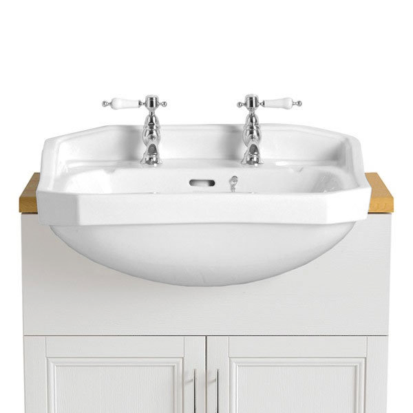 Heritage - Granley Semi-Recessed Basin - Various Tap Hole Options Large Image