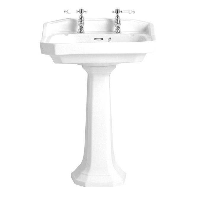 Heritage - Granley Standard Basin & Tall Pedestal - Various Tap Hole Options Large Image