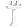 Heritage - Granley Standard Basin & Tall Pedestal - Various Tap Hole Options Large Image