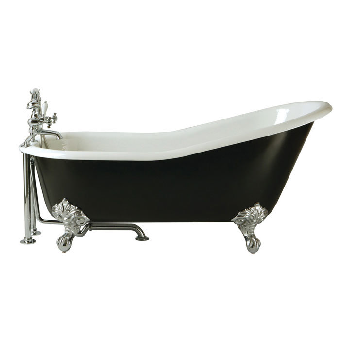 Heritage Hampshire 2TH Slipper Cast Iron Bath (1700x780mm) with Feet Large Image