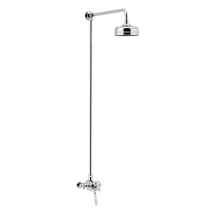 Heritage Hartlebury Exposed Shower with Premium Fixed Riser Kit - Chrome - SHDDUAL07 Large Image