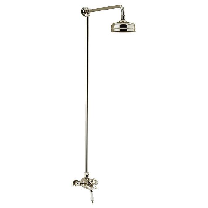 Heritage Hartlebury Exposed Shower with Premium Fixed Riser Kit - Vintage Gold - SHDDUAL08 Large Ima