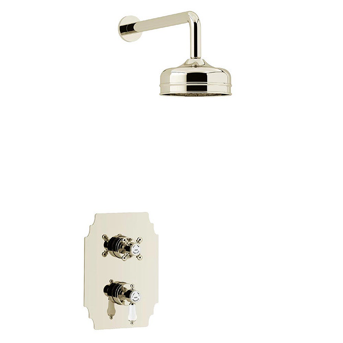 Heritage Hartlebury Recessed Shower with Premium Fixed Head Kit - Vintage Gold - SHDDUAL04 Large Ima