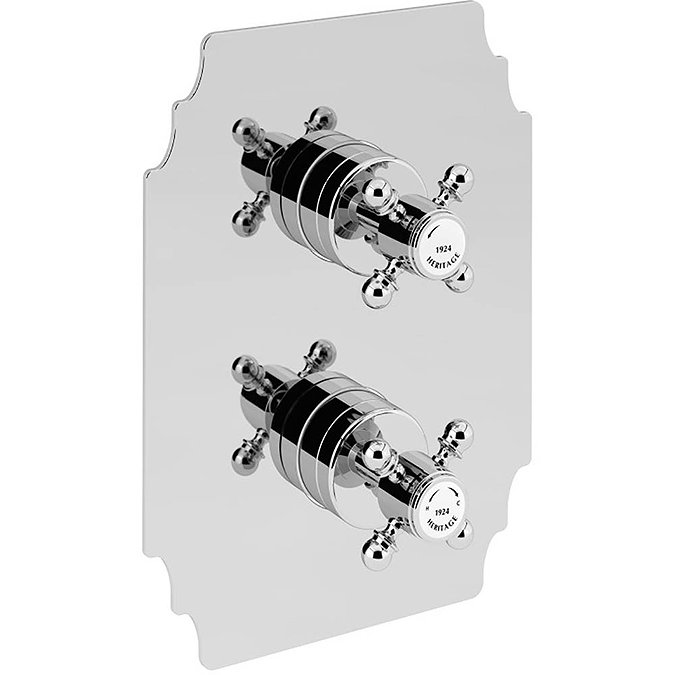 Heritage Hartlebury Twin Concealed Shower Valve - Chrome - SHDC02 Large Image