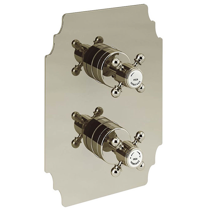 Heritage Hartlebury Twin Concealed Shower Valve - Vintage Gold - SHDA02 Large Image