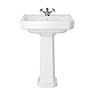 Heritage Hatton 630mm 1TH Basin + Full Pedestal