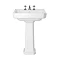 Heritage Hatton 630mm 3TH Basin + Full Pedestal
