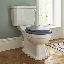 Heritage Hatton Close Coupled Toilet with Traditional Chrome Cistern Lever