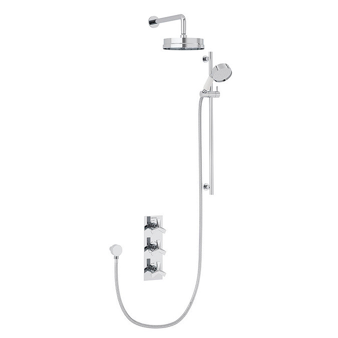 Heritage Hemsby Dual Control Recessed Valve with Twin Stopcock, 6" Fixed Head and Handset Large Imag