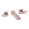 Heritage Hemsby Rose Gold 3 Hole Wall Mounted Basin Mixer - THPRG10 Large Image