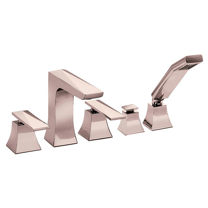 Heritage Hemsby Rose Gold 5 Hole Bath Shower Mixer - THPRG02 Large Image