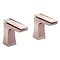 Heritage Hemsby Rose Gold Bath Pillar Taps - THPRG01 Large Image