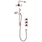 Heritage Hemsby Rose Gold Recessed Shower with Deluxe Fixed Head and Flexible Kit - SHPRGDUAL01 Larg