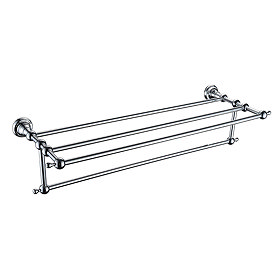 Heritage Holborn Double Bathroom Towel Shelf - Chrome - AHODBTC Large Image