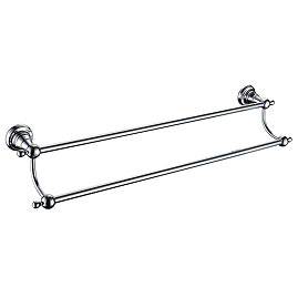 Heritage Holborn Double Towel Rail - Chrome - AHODTRC Large Image