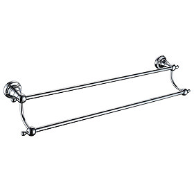 Heritage Holborn Double Towel Rail - Chrome - AHODTRC Large Image