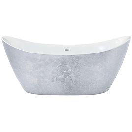 Heritage Hylton Freestanding Acrylic Bath (1730 x 730mm) - Stainless Steel Effect Large Image