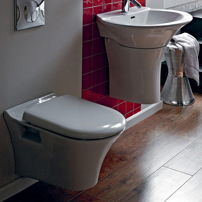 Heritage Kharine Wall Hung Toilet with Concealed WC Cistern & Wall Hung Frame Feature Large Image