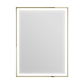 Heritage Kingston Vintage Gold 600 x 800mm Illuminated Rectangle Mirror with Demister Pad - MKIG6080