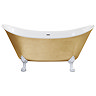 Heritage Lyddington Freestanding Acrylic Bath (1730 x 750mm) with Feet - Gold Effect Large Image