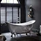 Heritage Lyddington Freestanding Acrylic Bath (1730 x 750mm) with Feet - Stainless Steel Effect Larg