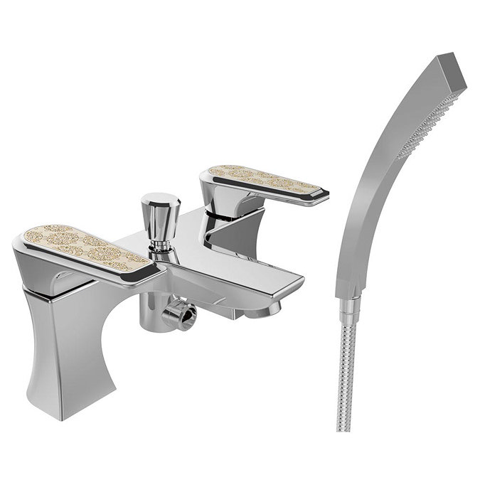 Heritage Lymington Lace Gold Bath Shower Mixer - TLYCG02 Large Image