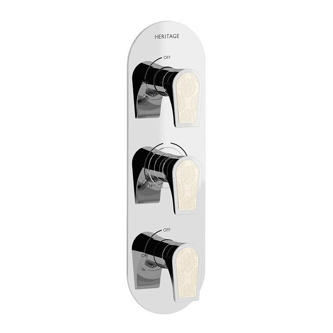 Heritage Lymington Lace Gold Recessed Shower with Deluxe Fixed Head and Flexible Kit - SLYCGDUAL01