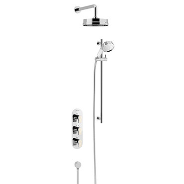 Heritage Lymington Lace Gold Recessed Shower with Deluxe Fixed Head and Flexible Kit - SLYCGDUAL01  
