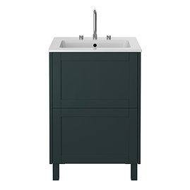 Heritage Lynton Classic Green 600mm Freestanding Vanity Unit Large Image