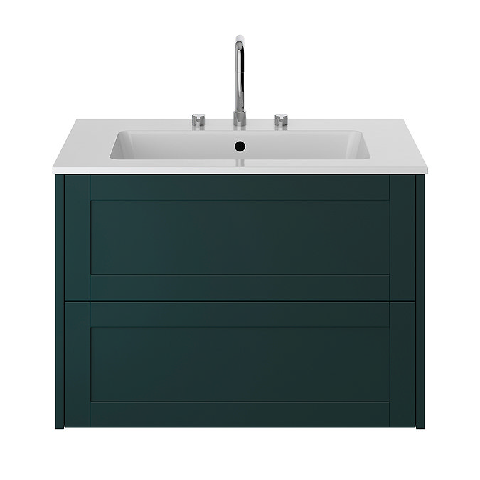 Heritage Lynton Classic Green 800mm Wall Hung Vanity Unit Large Image