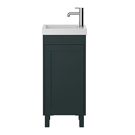 Heritage Lynton Classic Green Freestanding Cloakroom Vanity Unit Large Image