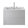 Heritage Lynton Dove Grey 800mm Wall Hung Vanity Unit Large Image