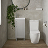 Heritage Lynton Dove Grey Freestanding Cloakroom Vanity Unit  Profile Large Image