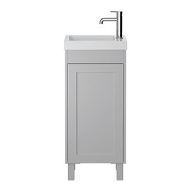 Heritage Lynton Dove Grey Freestanding Cloakroom Vanity Unit Large Image