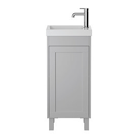 Heritage Lynton Dove Grey Freestanding Cloakroom Vanity Unit Large Image