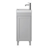Heritage Lynton Dove Grey Freestanding Cloakroom Vanity Unit Large Image