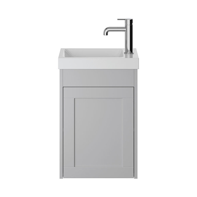 Heritage Lynton Dove Grey Wall Hung Cloakroom Vanity Unit Large Image