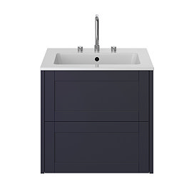 Heritage Lynton Midnight Blue 600mm Wall Hung Vanity Unit Large Image