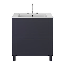 Heritage Lynton Midnight Blue 800mm Freestanding Vanity Unit Large Image