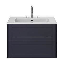 Heritage Lynton Midnight Blue 800mm Wall Hung Vanity Unit Large Image