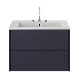 Heritage Lynton Midnight Blue 800mm Wall Hung Vanity Unit Large Image