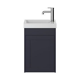 Heritage Lynton Midnight Blue Wall Hung Cloakroom Vanity Unit Large Image